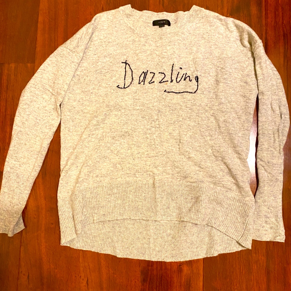 J Crew Embroidered Sweater